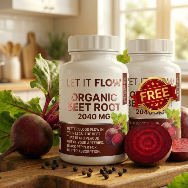 Let It Flow – Organic Beetroot Tablets for Vitality, Energy & Blood Pressure Support